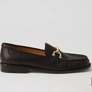 Ann Taylor Black Leather Loafers